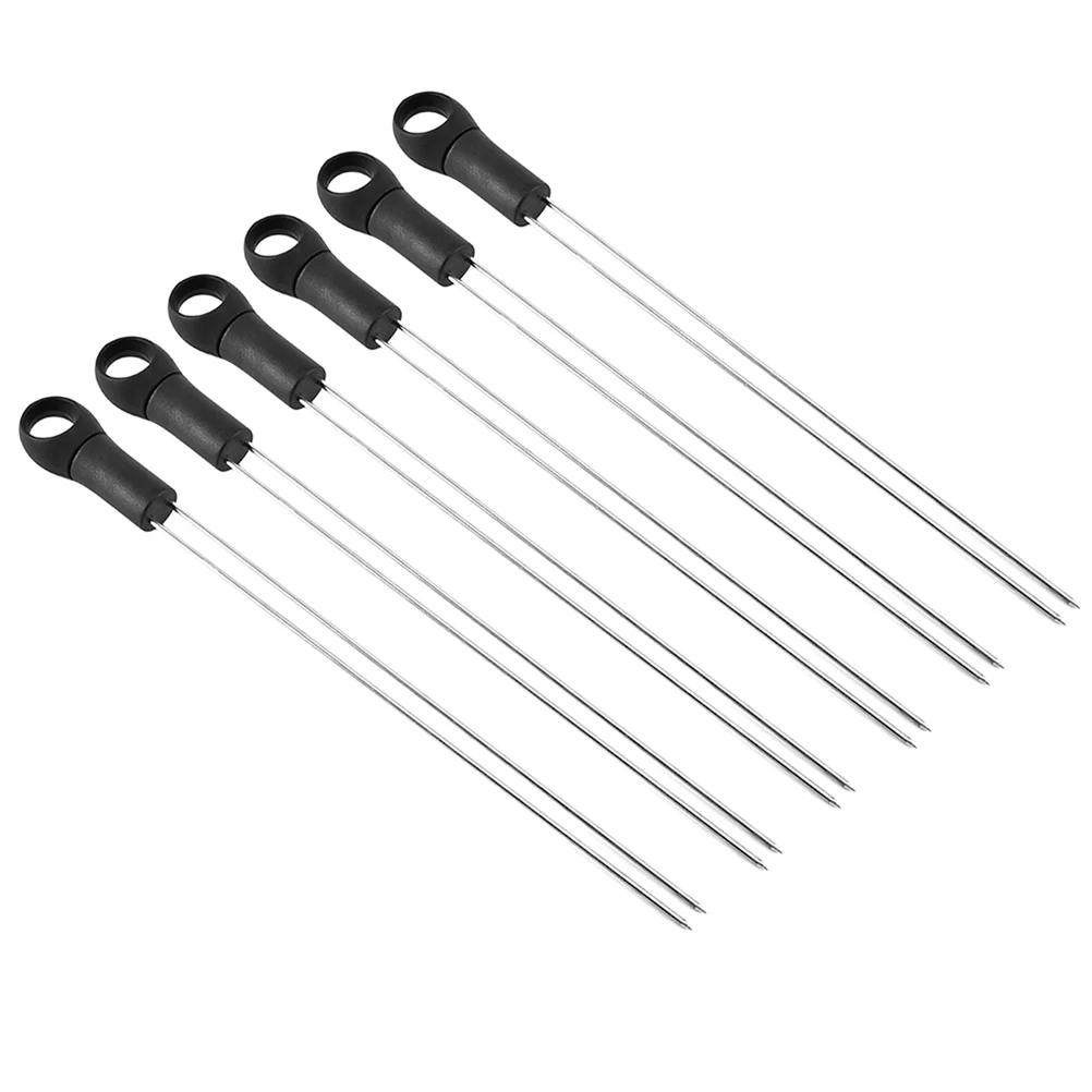 6pcs BBQ Skewers Stainless Steel Reusable Plastic Handle Meat Forks Barbecue Tools Outdoor Party Grilling Accessories
6pcs BBQ Skewers Stainless Steel Reusable Plastic Handle Meat Forks Barbecue Tools Outdoor Party Grilling Accessories