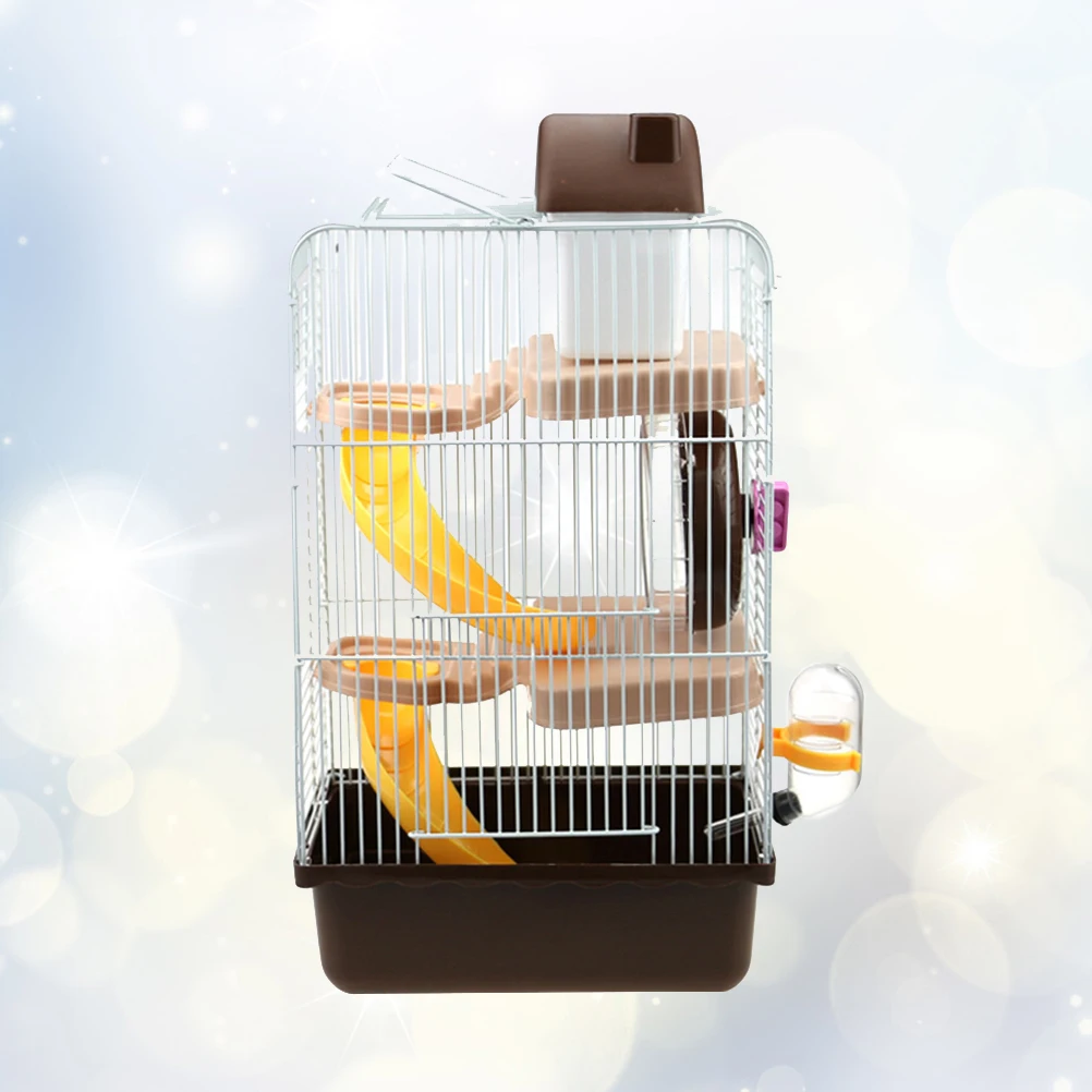 Luxury 3-Tier Hamster Cage House Durable Plastic Cage With Water Bottle Multi-Functional Play Area Quiet Running Wheel
Luxury 3-Tier Hamster Cage House Durable Plastic Cage With Water Bottle Multi-Functional Play Area Quiet Running Wheel