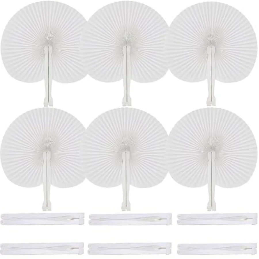 White Paper Fans, Foldable Handheld Fans for Women, Round Wedding Decorative Folding Hand Fans for Bridal Guest Church Party Fa
White Paper Fans, Foldable Handheld Fans for Women, Round Wedding Decorative Folding Hand Fans for Bridal Guest Church Party Fa
