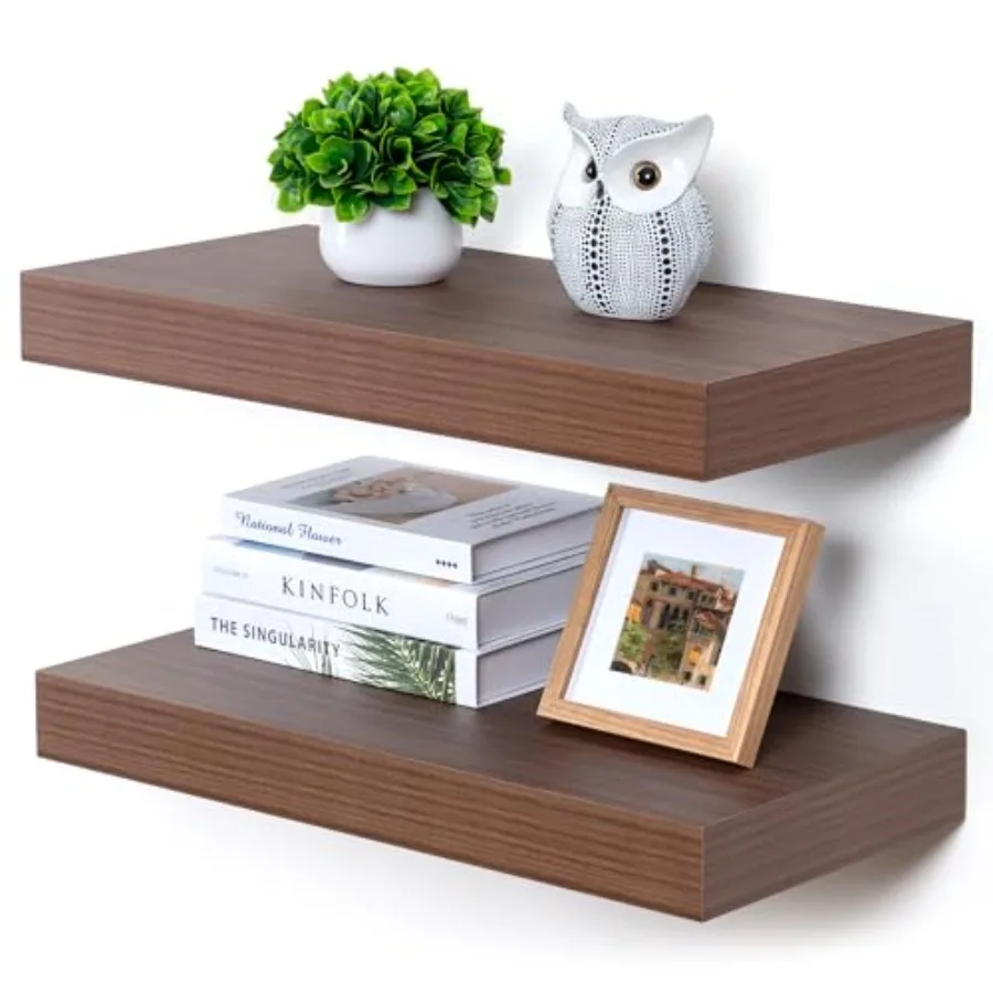 Deep Floating Shelves for Living Room Bathroom Laundry Room Kitchen Walnut Wood Warm Brown 24 Inch W x 12 Inch D Set of 2 Rusti
Deep Floating Shelves for Living Room Bathroom Laundry Room Kitchen Walnut Wood Warm Brown 24 Inch W x 12 Inch D Set of 2 Rusti