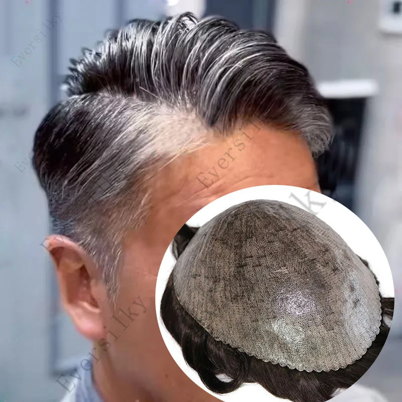Natural Hairline Durable Poly Skin PU Grey 1B65 1B80 Men Toupee Undetectable Man's Wig 100% Human Hair Micro Capillary Prosthes
Natural Hairline Durable Poly Skin PU Grey 1B65 1B80 Men Toupee Undetectable Man's Wig 100% Human Hair Micro Capillary Prosthes