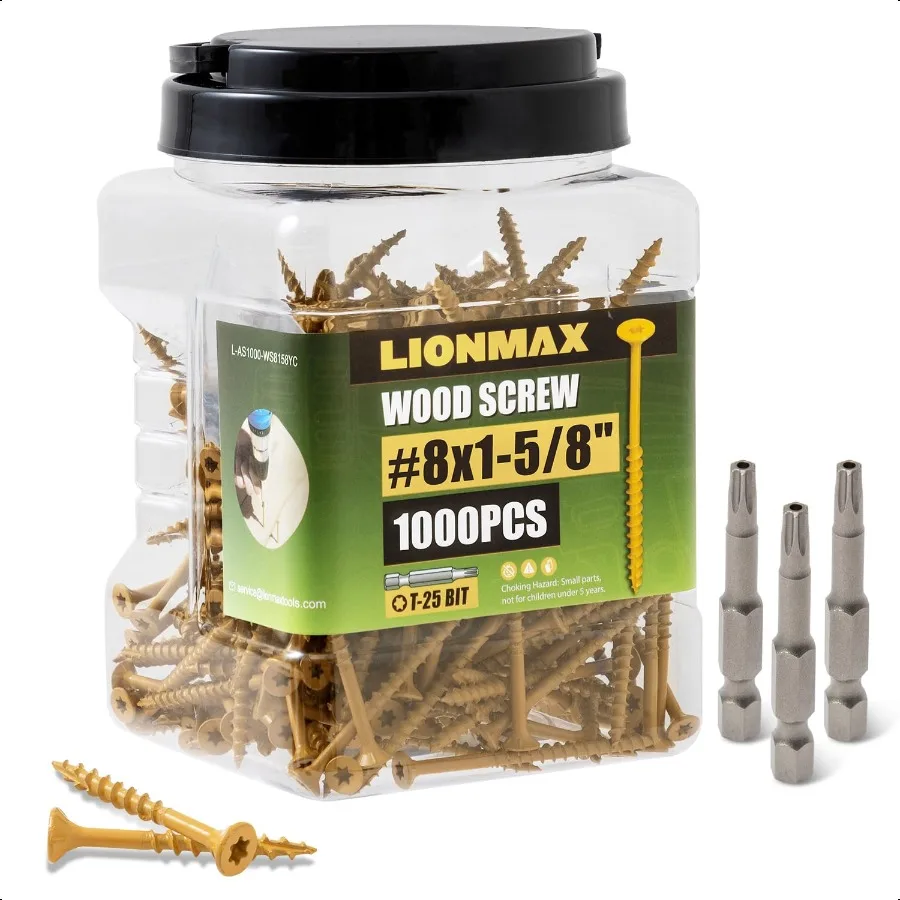 Deck Screws 15 8 Inch Wood Screws 8 x 15 8 1000 PCS Rust Resistant Exterior Epoxy Coated Outdoor Decking Screws Torx Star Drive
Deck Screws 15 8 Inch Wood Screws 8 x 15 8 1000 PCS Rust Resistant Exterior Epoxy Coated Outdoor Decking Screws Torx Star Drive