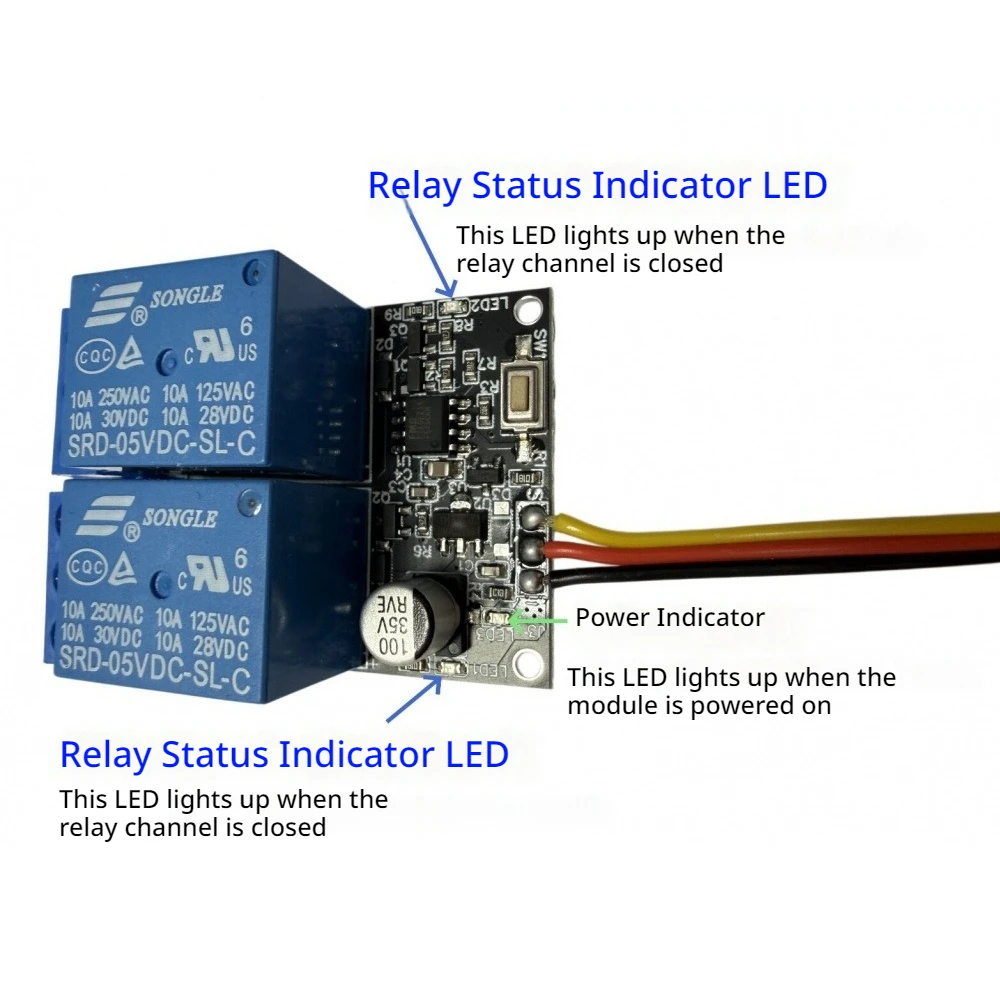 2 Channel RC Relay Electronic Switch 3 Working Modes PWM Controller 900-2100us Signal DC10A 30VDC/250VAC for RC Receiver Control
2 Channel RC Relay Electronic Switch 3 Working Modes PWM Controller 900-2100us Signal DC10A 30VDC/250VAC for RC Receiver Control