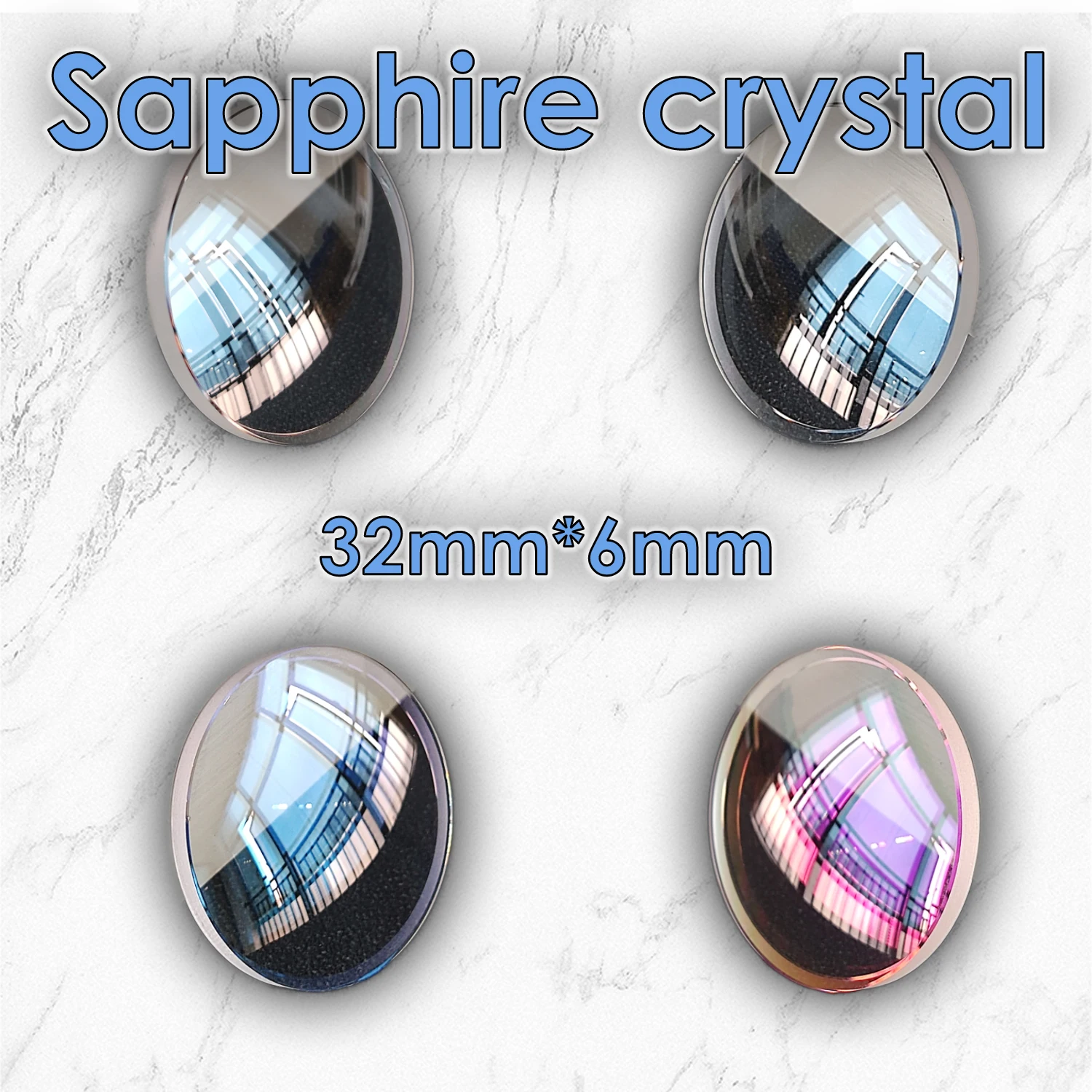 32mm*6mm Sapphire crystal Watch Mirror Dual projection AR-Coating Antireflection film suit for Refit watch mirror accessory
32mm*6mm Sapphire crystal Watch Mirror Dual projection AR-Coating Antireflection film suit for Refit watch mirror accessory