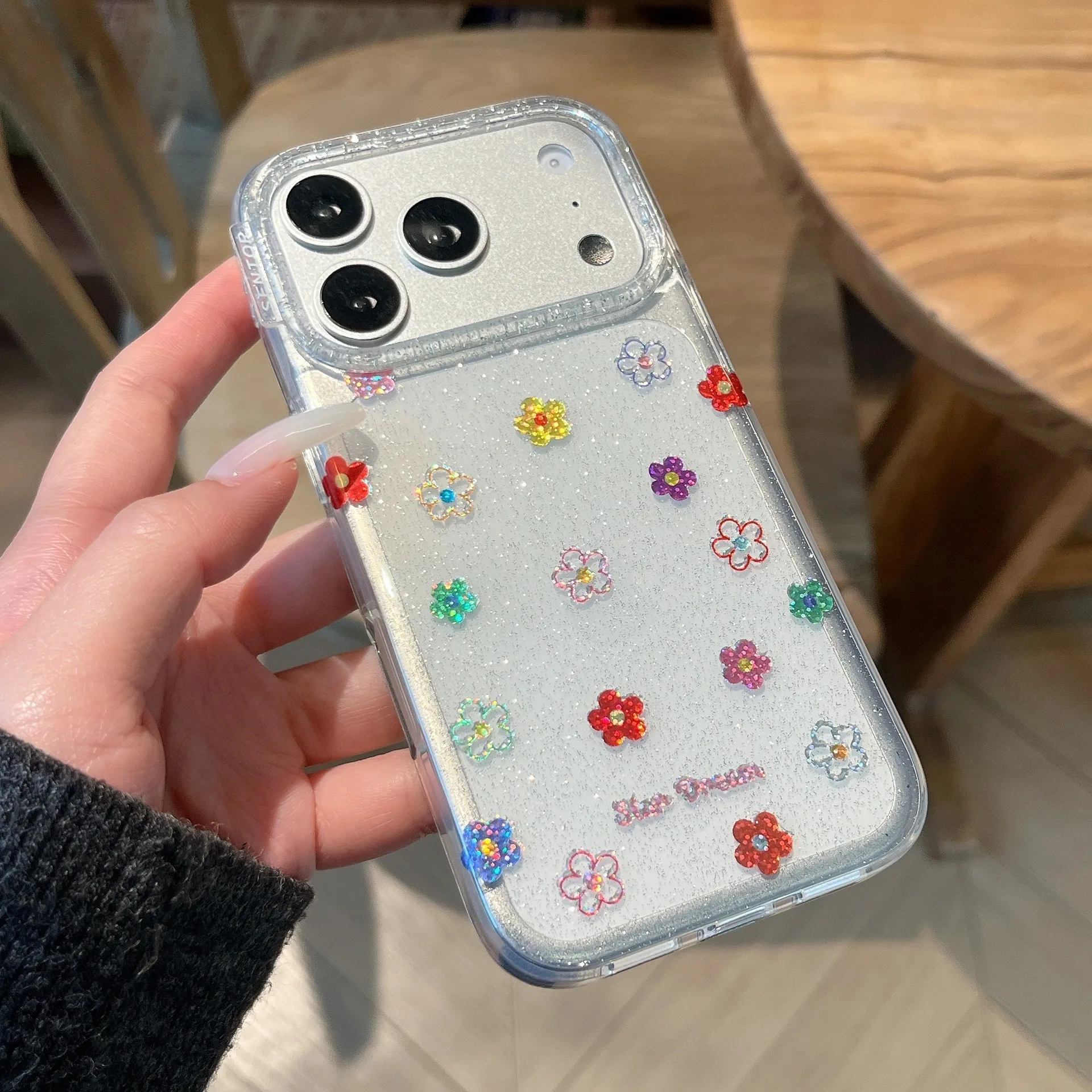 Glitter Color Flower Transparent Phone Case For iPhone 17 16 15 14 Pro Max Full Cover
Glitter Color Flower Transparent Phone Case For iPhone 17 16 15 14 Pro Max Full Cover