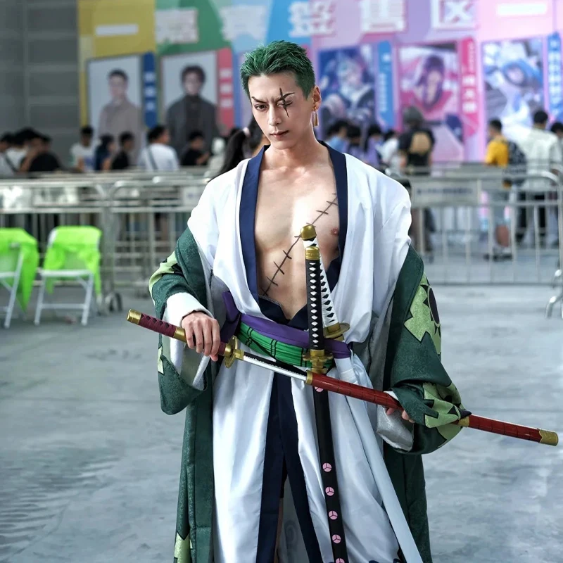 KKL3Anime Cosplay Wig Kimono Uniform Cloak Zoro Earrings Halloween Costume Party for Men Comic Con k15[[
KKL3Anime Cosplay Wig Kimono Uniform Cloak Zoro Earrings Halloween Costume Party for Men Comic Con k15[[