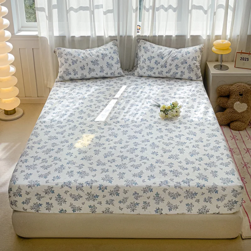 Простыня из стираного хлопка с резинками, нескользящий регулируемый наматрасник из чистого хлопка с принтом для Double King Queen
Простыня из стираного хлопка с резинками, нескользящий регулируемый наматрасник из чистого хлопка с принтом для Double King Queen