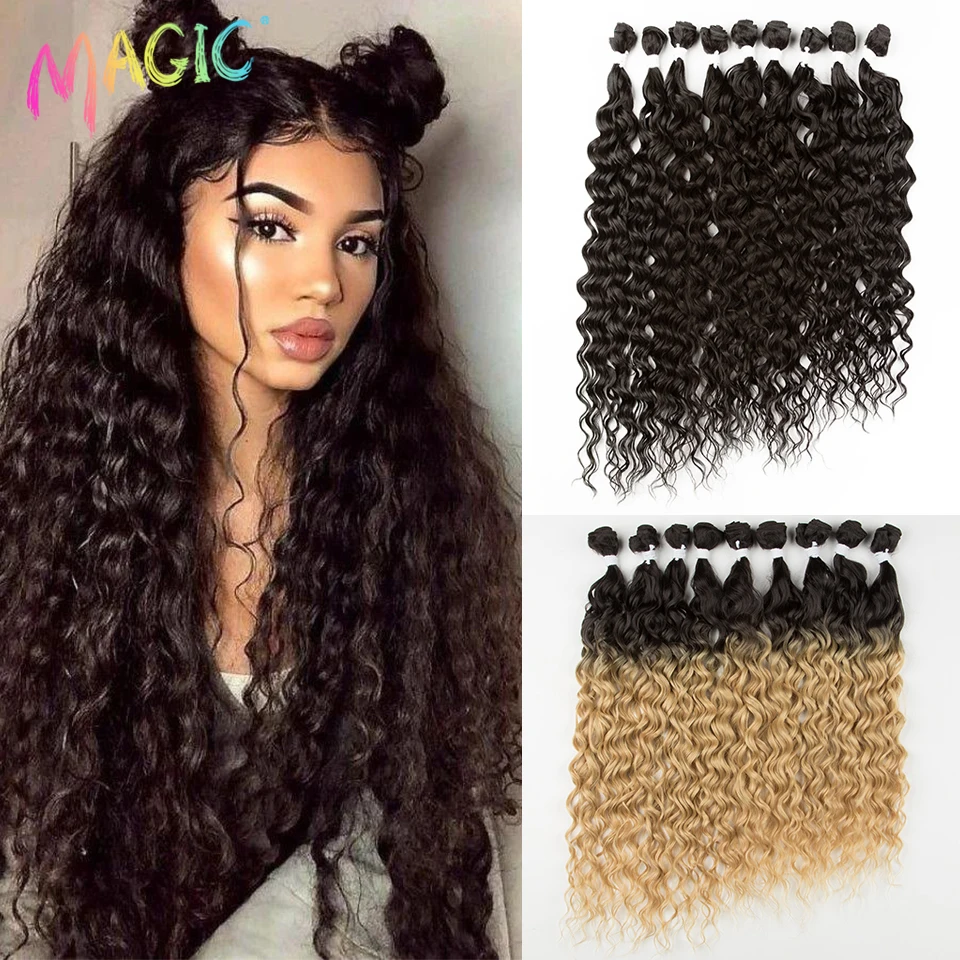 Magic Synthetic Hair Extensions Water Wave Hair Bundles Weave Black Ombre Blonde 22-26inch 9 Pcs Heat Resistant Fibre
Magic Synthetic Hair Extensions Water Wave Hair Bundles Weave Black Ombre Blonde 22-26inch 9 Pcs Heat Resistant Fibre