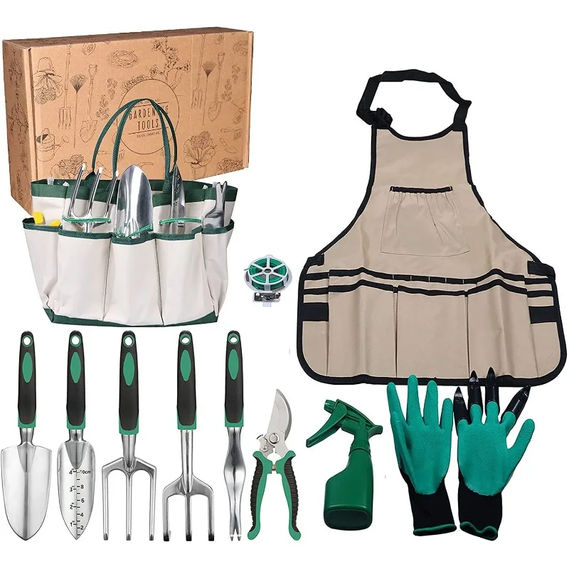 11pcs All in One Gardening Tools Set Portable Garden Hand Tools for Home Planting Work