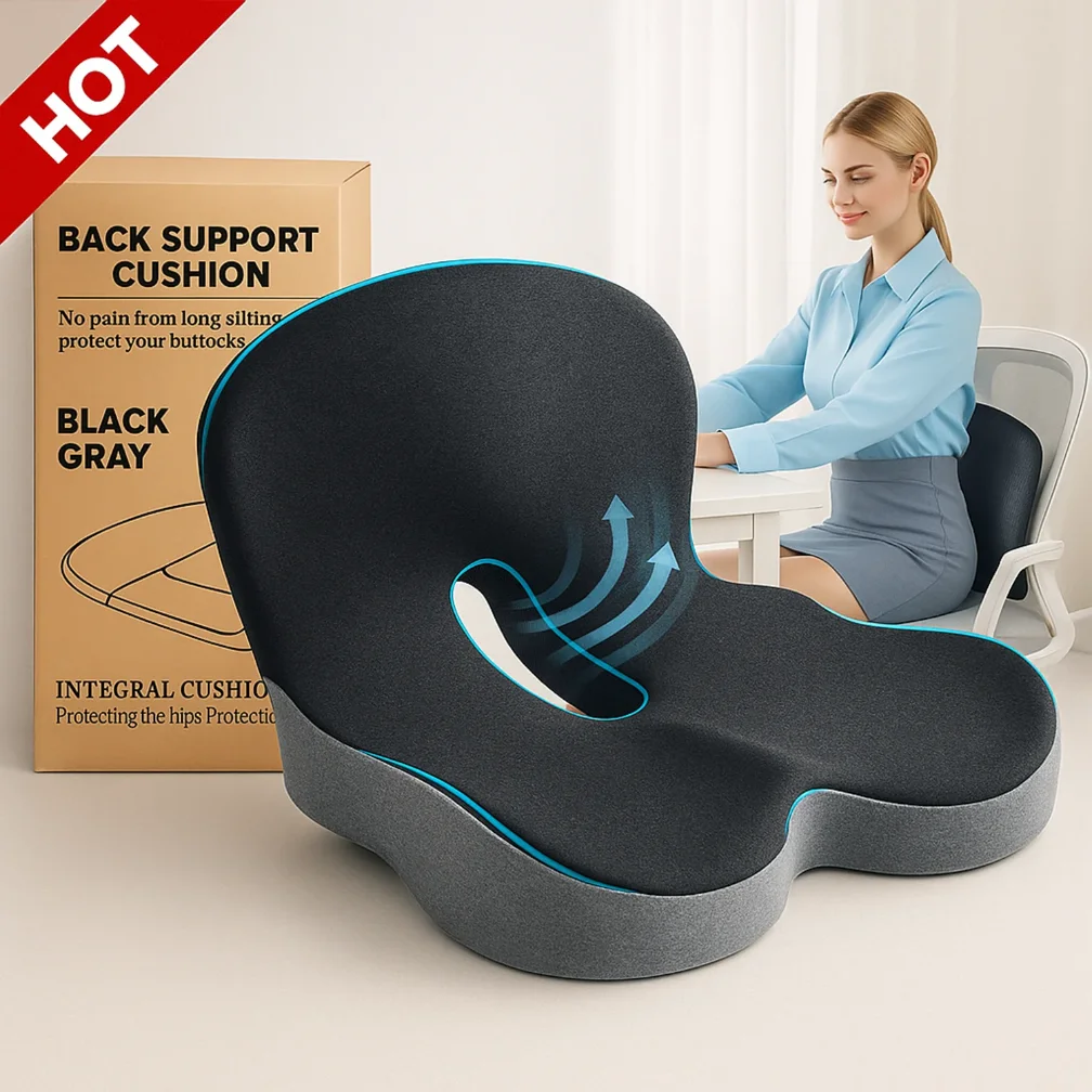 Memory Foam Seat Cushion for Office Chairs&Truck Drivers, Ergonomic Seat Cushion for Back, Tailbone & Sciatica Pain Relief
Memory Foam Seat Cushion for Office Chairs&Truck Drivers, Ergonomic Seat Cushion for Back, Tailbone & Sciatica Pain Relief