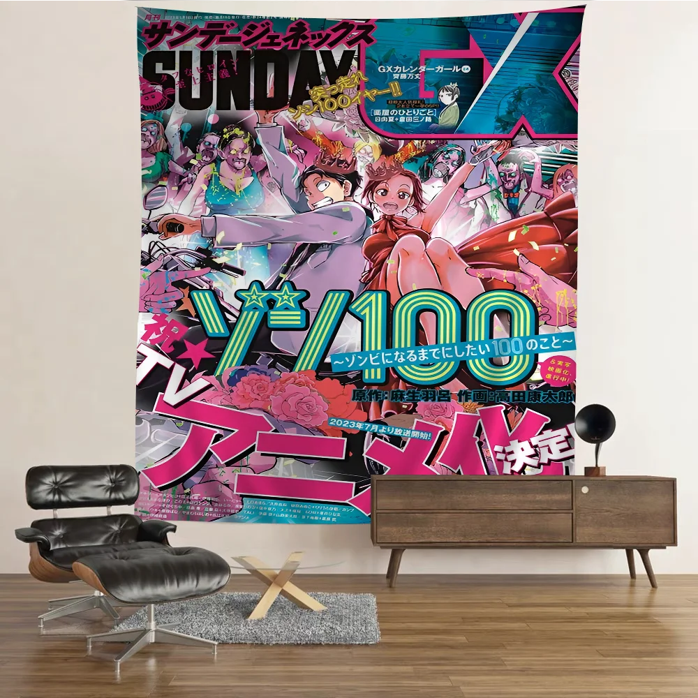 Zom 100 B-Bucket List Of The Dead Anime Tapestry Hanging Tarot Hippie Wall Rugs Dorm Wall Hanging Sheets
Zom 100 B-Bucket List Of The Dead Anime Tapestry Hanging Tarot Hippie Wall Rugs Dorm Wall Hanging Sheets