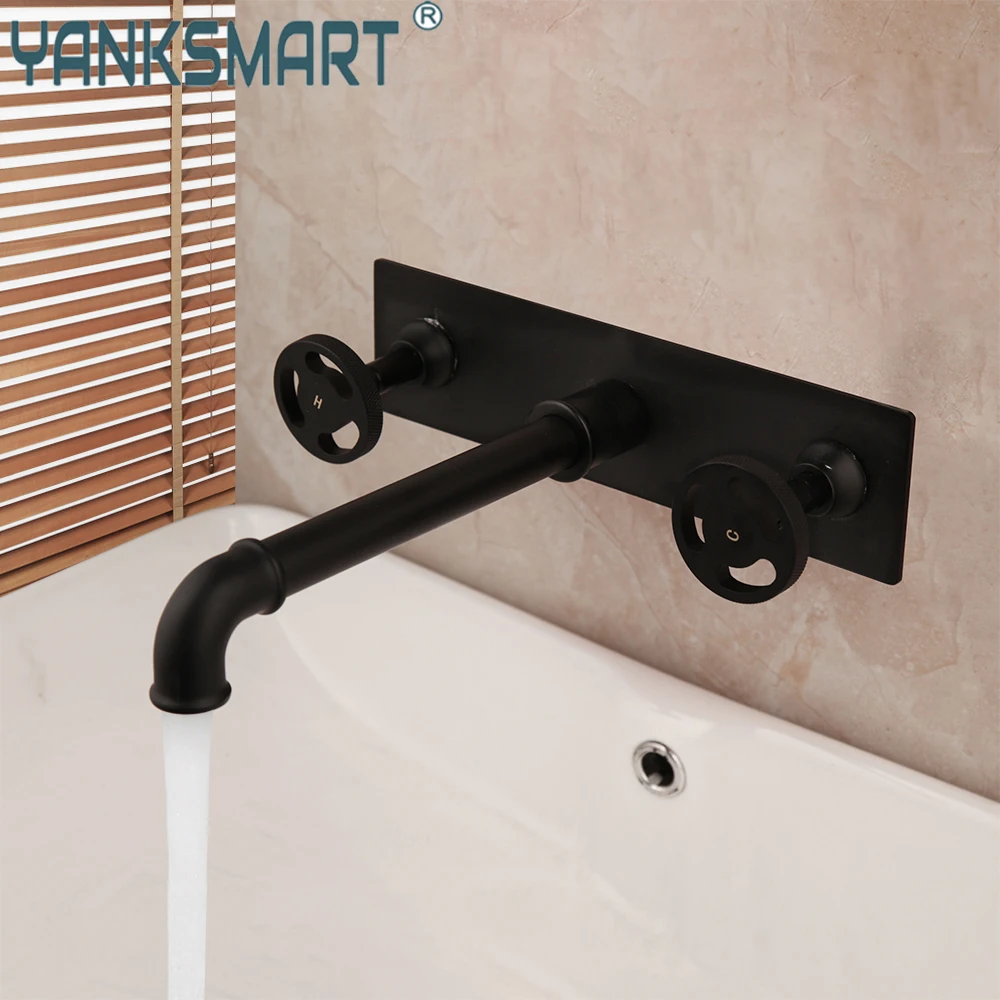 YANKSMART Matte Black Bathroom Faucet Wall Mounted Bathtub Faucet Washbasin Mixer Water Tap With Embedded Box Combo Kit
YANKSMART Matte Black Bathroom Faucet Wall Mounted Bathtub Faucet Washbasin Mixer Water Tap With Embedded Box Combo Kit