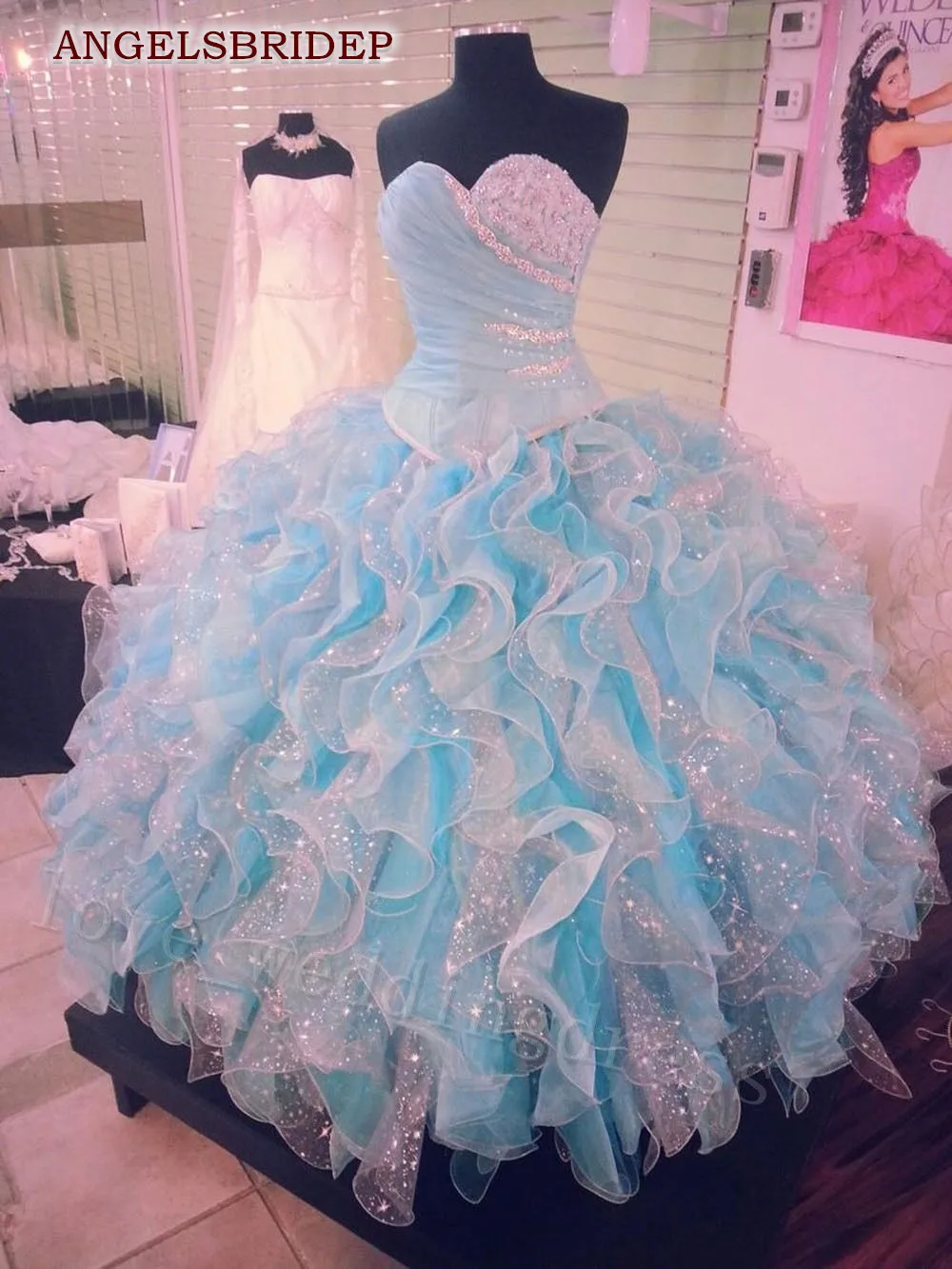 ANGELSBRIDEP White And Blue Quinceanera Dresses For 15 Party Sparking Beading Tulle Sweet 16 Formal Ball Gowns Debutante Gowns
ANGELSBRIDEP White And Blue Quinceanera Dresses For 15 Party Sparking Beading Tulle Sweet 16 Formal Ball Gowns Debutante Gowns