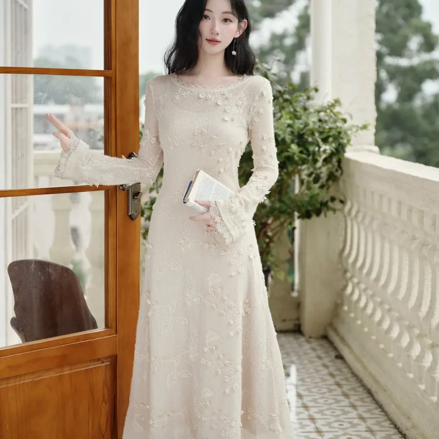 Ele Lace Embroidery Dr Set Women's Autumn Winter Faion Unique Beautiful Skirt Gentle Sle Two-Piece Suit French Sle
Ele Lace Embroidery Dr Set Women's Autumn Winter Faion Unique Beautiful Skirt Gentle Sle Two-Piece Suit French Sle