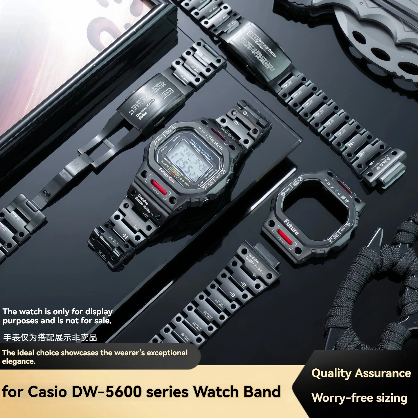 Mecha Warrior Stainless Steel Case & Band Kit for Casio G-Shock DW5600/GW-B5600/GWX-5600/GB-5600 | Metal Bezel Strap Mod Upgrade
Mecha Warrior Stainless Steel Case & Band Kit for Casio G-Shock DW5600/GW-B5600/GWX-5600/GB-5600 | Metal Bezel Strap Mod Upgrade