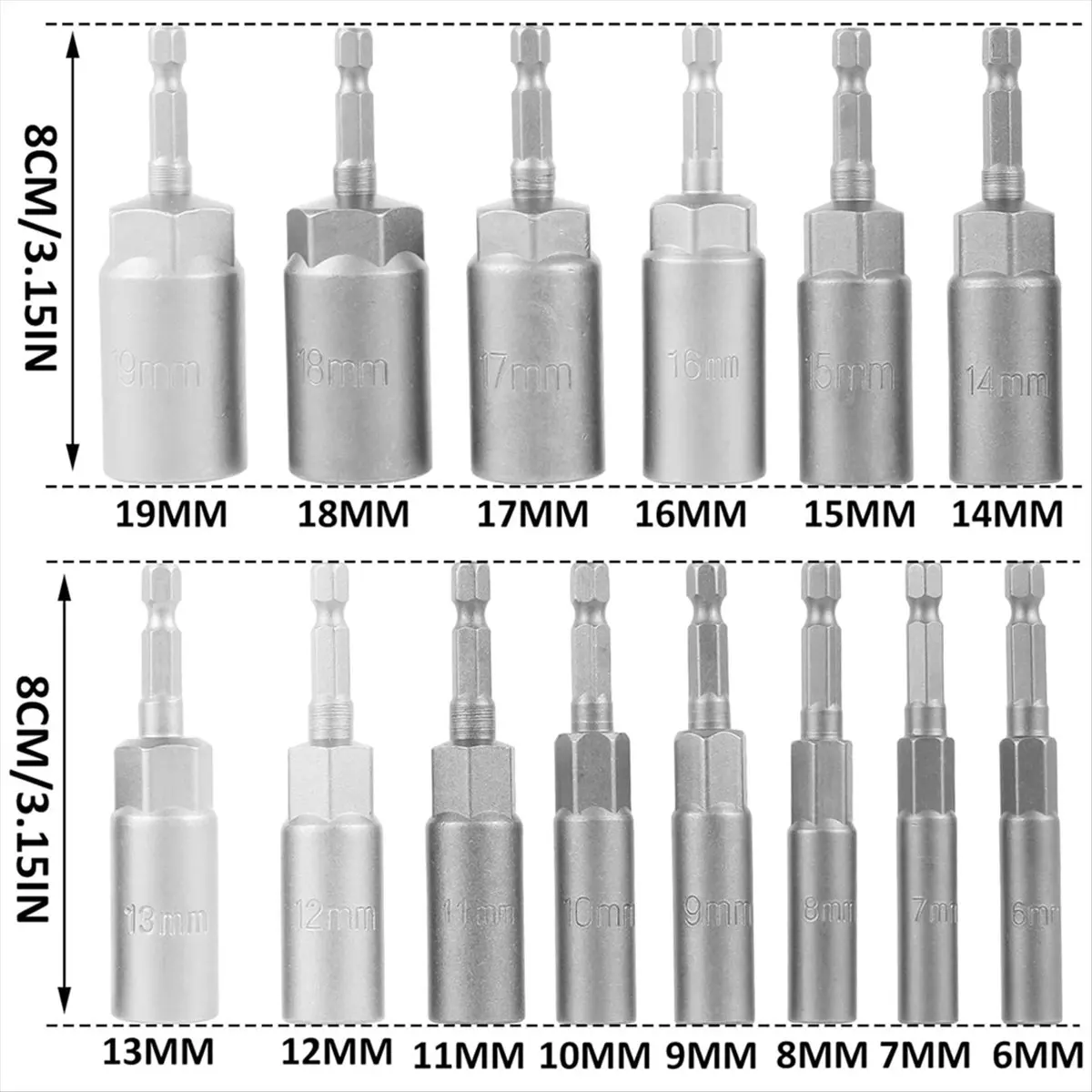 A95G, 14 шт., набор шестигранных головок, набор адаптеров для глубокой головки 6-19 мм, набор отверток для гаек с шестигранным хвостовиком, быстросменный установщик гаек
A95G, 14 шт., набор шестигранных головок, набор адаптеров для глубокой головки 6-19 мм, набор отверток для гаек с шестигранным хвостовиком, быстросменный установщик гаек
