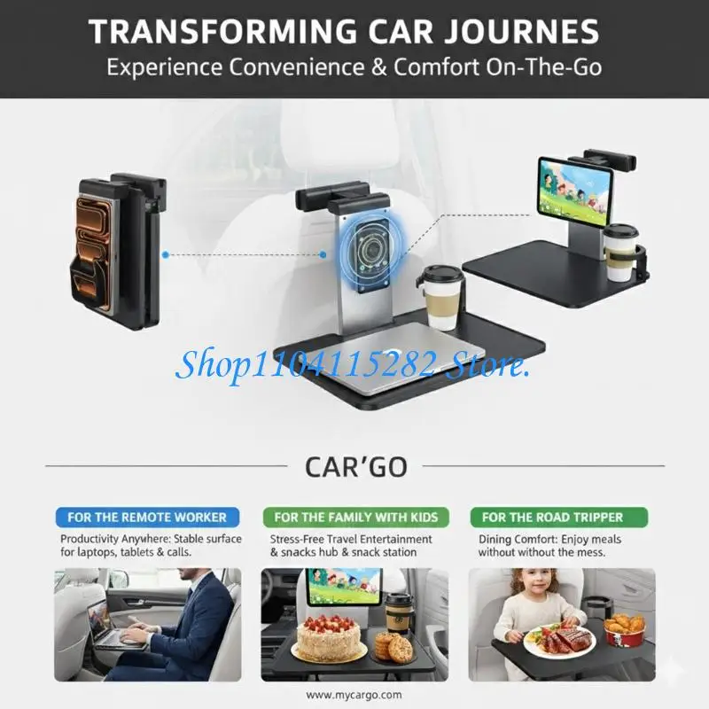 Ergonomic Auto Headrest Attached Work Area For Laptop And Mobile Devices
Ergonomic Auto Headrest Attached Work Area For Laptop And Mobile Devices