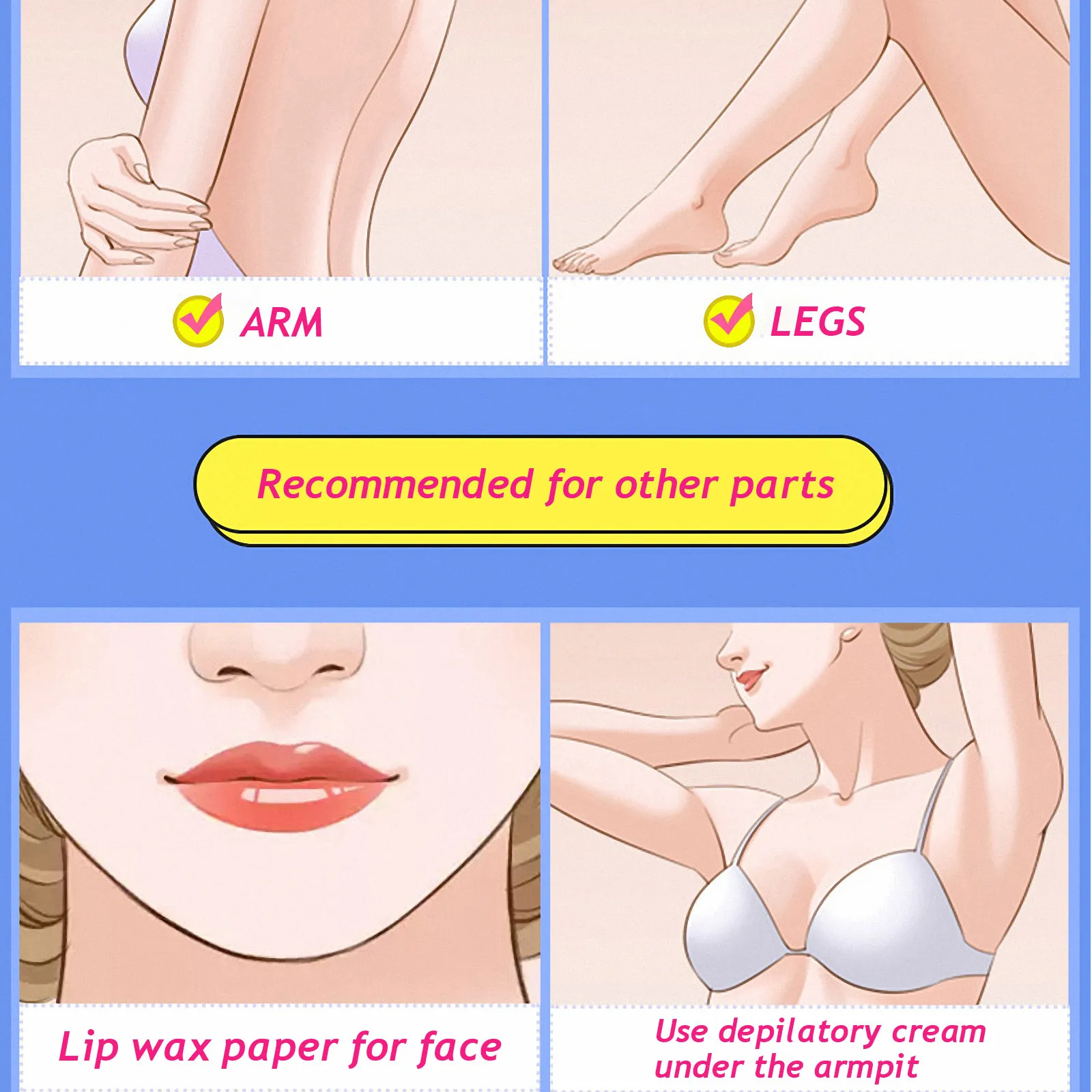 32Pcs Hair Removal Wax Papers Non-Woven Disposable One-Time Use Comfortable Safe Body Wax Strips Hair Removal Paper
32Pcs Hair Removal Wax Papers Non-Woven Disposable One-Time Use Comfortable Safe Body Wax Strips Hair Removal Paper