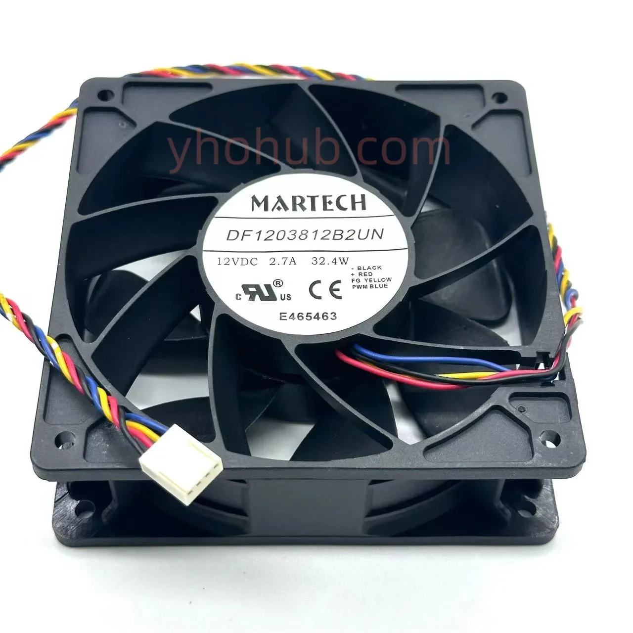 MARTECH DF1203812B2UN DC 12V 2.7A 120x120x38mm 4-Wire Server Cooling Fan
MARTECH DF1203812B2UN DC 12V 2.7A 120x120x38mm 4-Wire Server Cooling Fan