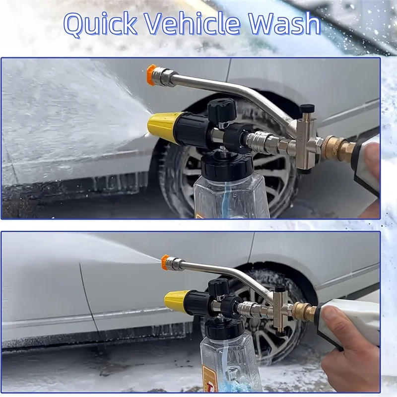 A74I-Foam-Cannon With 5 Pressure Washer Sprayer Nozzles, For Pressure Washer,1/4Inch Quick Connect For Car Garden Window
A74I-Foam-Cannon With 5 Pressure Washer Sprayer Nozzles, For Pressure Washer,1/4Inch Quick Connect For Car Garden Window
