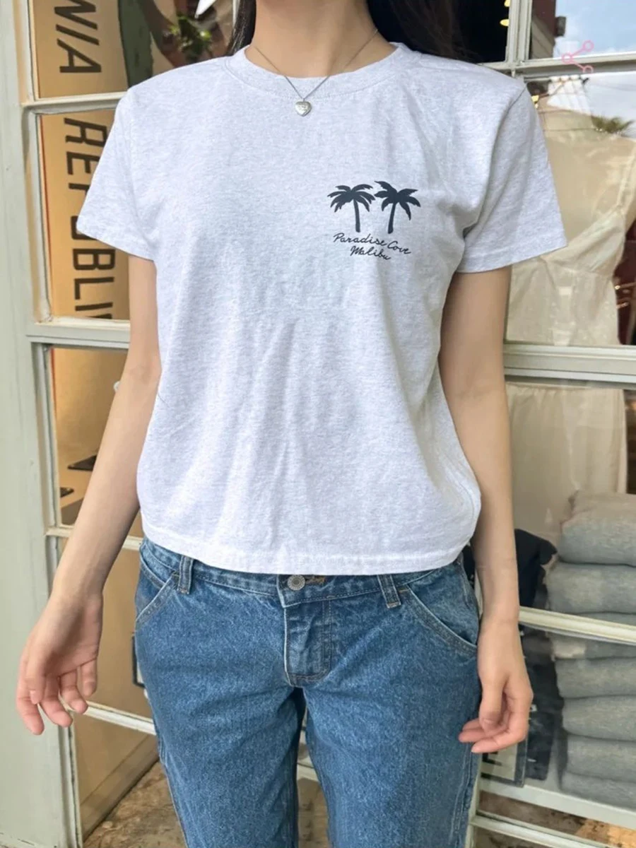 Coconut Tree Cotton T-shirt Woman Summer Short Sleeve O-neck Casual Tee Shirt Casual Vintage Streetwear Graphic Tshirt Y2k Top
Coconut Tree Cotton T-shirt Woman Summer Short Sleeve O-neck Casual Tee Shirt Casual Vintage Streetwear Graphic Tshirt Y2k Top
