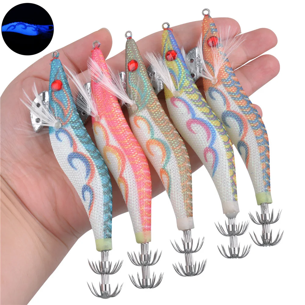 10Pcs Luminous Saltwater Squid jig Shrimp bait UV Laser Squid hooks for Octopus Cuttlefish Fishing Lure Size 2.5# 3.0#
10Pcs Luminous Saltwater Squid jig Shrimp bait UV Laser Squid hooks for Octopus Cuttlefish Fishing Lure Size 2.5# 3.0#