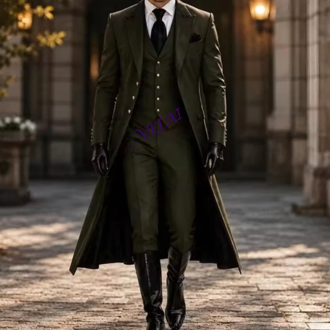 CustomizedLong Blazer Army Green Formal Men Suit Groom Wedding Party Prom Business Male Tuxedos 3 Piece Set Jacket Vest Pants
CustomizedLong Blazer Army Green Formal Men Suit Groom Wedding Party Prom Business Male Tuxedos 3 Piece Set Jacket Vest Pants