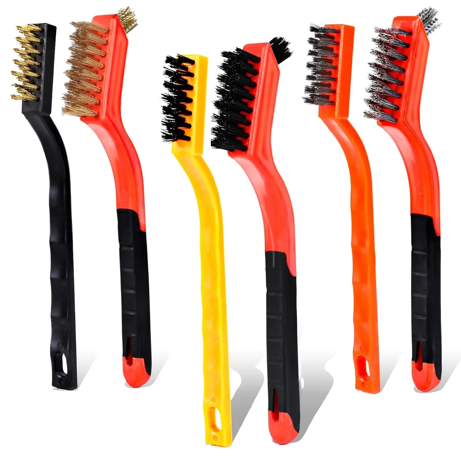 6-Piece Professional Wire Brush Set for Rust & Dirt Removal, Ergonomic Handle
6-Piece Professional Wire Brush Set for Rust & Dirt Removal, Ergonomic Handle