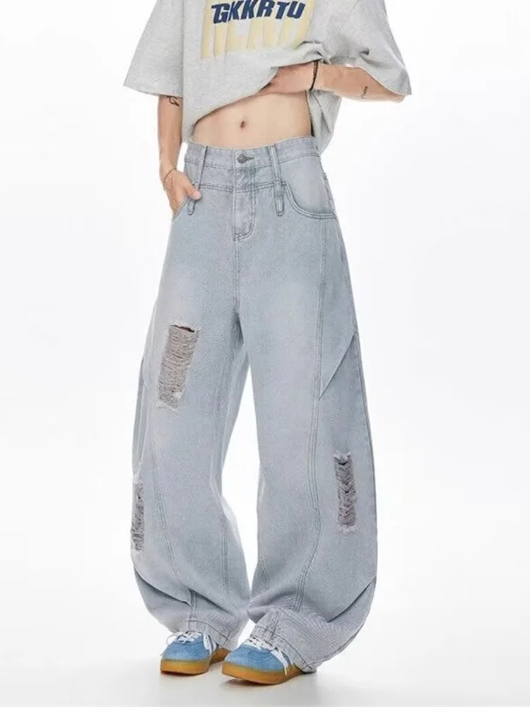 Women's Grey Blue Jeans Cargo Baggy Oversize Y2K Harajuku High Street Aesthetic 2000S Style Fashion Retro Loose Jeans 2025 New
Women's Grey Blue Jeans Cargo Baggy Oversize Y2K Harajuku High Street Aesthetic 2000S Style Fashion Retro Loose Jeans 2025 New