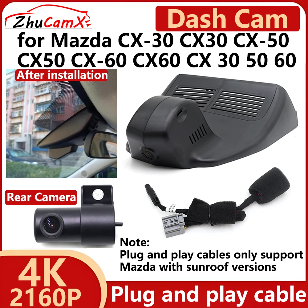 for Mazda CX-30 CX30 CX-50 CX50 CX-60 CX60 CX 30 50 60 4K UHD 2160P Car DVR Dash Cam Camera Night Vision Recorder Plug and play
for Mazda CX-30 CX30 CX-50 CX50 CX-60 CX60 CX 30 50 60 4K UHD 2160P Car DVR Dash Cam Camera Night Vision Recorder Plug and play