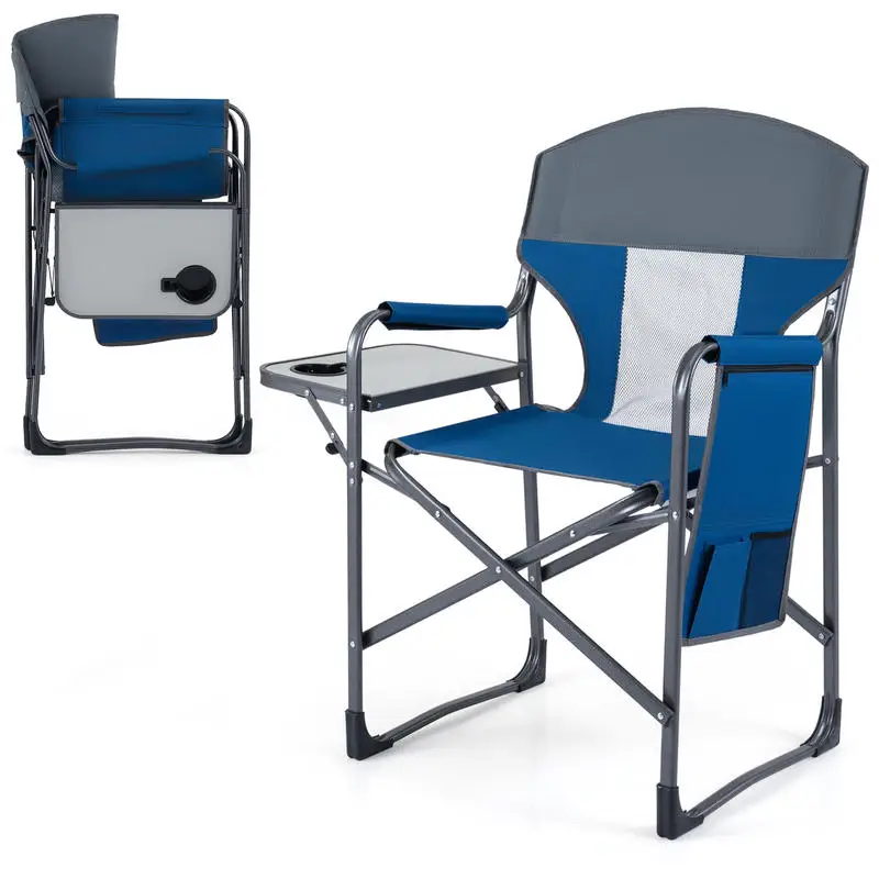 Folding Camping Chair with Cup Holder and Storage Pocket-Navy
Folding Camping Chair with Cup Holder and Storage Pocket-Navy