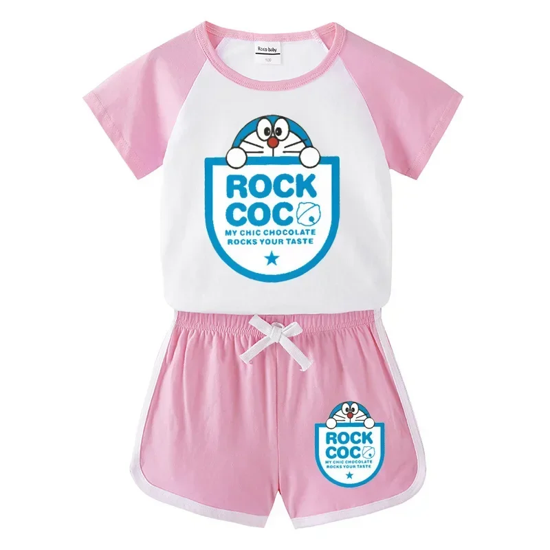 short-sleeved T-shirt boys and girls shorts casual sports top Doraemon children's suit summer clothes new baby hot pants
short-sleeved T-shirt boys and girls shorts casual sports top Doraemon children's suit summer clothes new baby hot pants