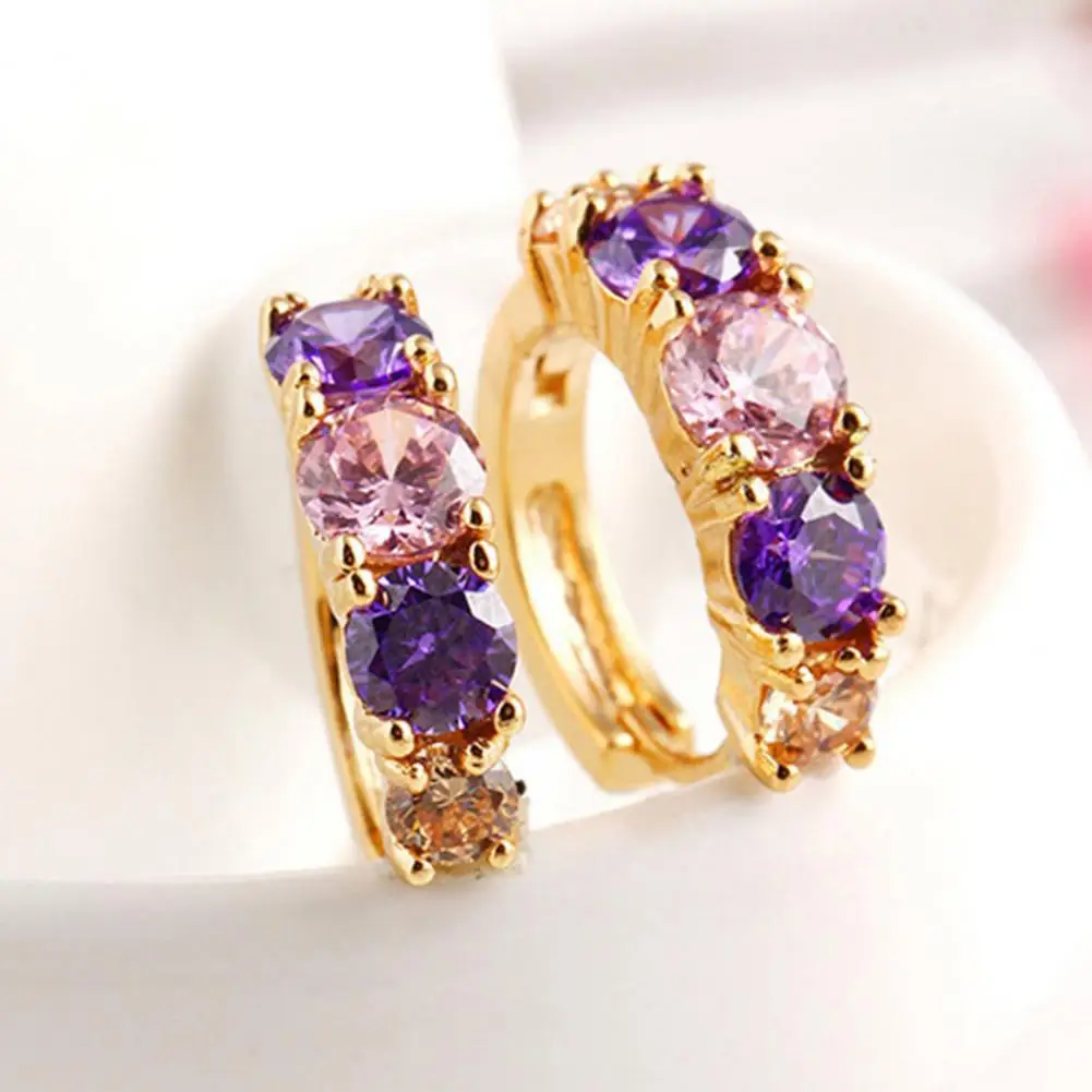 1 Pair Circle Hoop Earrings For Woman Colored Rhinestone Geometric Round Golden Elegant Women Girls Earrings
1 Pair Circle Hoop Earrings For Woman Colored Rhinestone Geometric Round Golden Elegant Women Girls Earrings