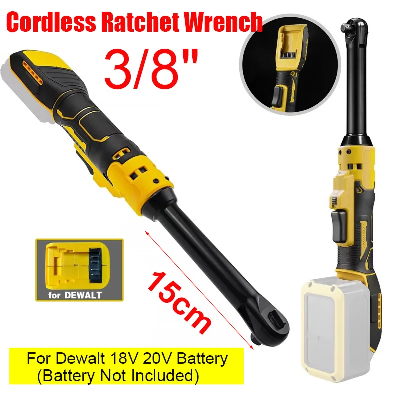 Cordless Ratchet Wrench Extended Head Removal Screw Nut 220N.m 3/8" Electric Driver Power Tools for Dewalt 18V 20V Battery
Cordless Ratchet Wrench Extended Head Removal Screw Nut 220N.m 3/8" Electric Driver Power Tools for Dewalt 18V 20V Battery