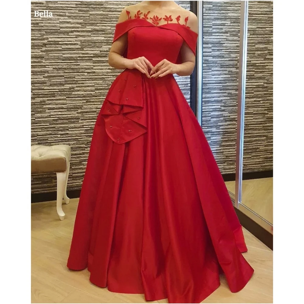 Bella Customized Red One Shoulder Glitter A-line robes de soirée Satin Backless Party Dresses Floor-Length Sleeveless Prom Dress
Bella Customized Red One Shoulder Glitter A-line robes de soirée Satin Backless Party Dresses Floor-Length Sleeveless Prom Dress