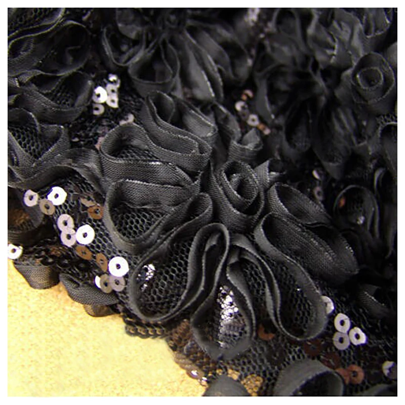 Sequined 3D Flowers Mesh Embroidered Fabric 1 Meter Floral Fabric for Dance Wedding Dress Childrenwear 120cm 47.24" Width MM386
Sequined 3D Flowers Mesh Embroidered Fabric 1 Meter Floral Fabric for Dance Wedding Dress Childrenwear 120cm 47.24" Width MM386