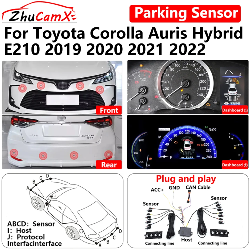 for Toyota Corolla Auris Hybrid E210 2019~2022 Car Parking Sensor Front Rear Reverse Assist Reversing AID System plug & play
for Toyota Corolla Auris Hybrid E210 2019~2022 Car Parking Sensor Front Rear Reverse Assist Reversing AID System plug & play