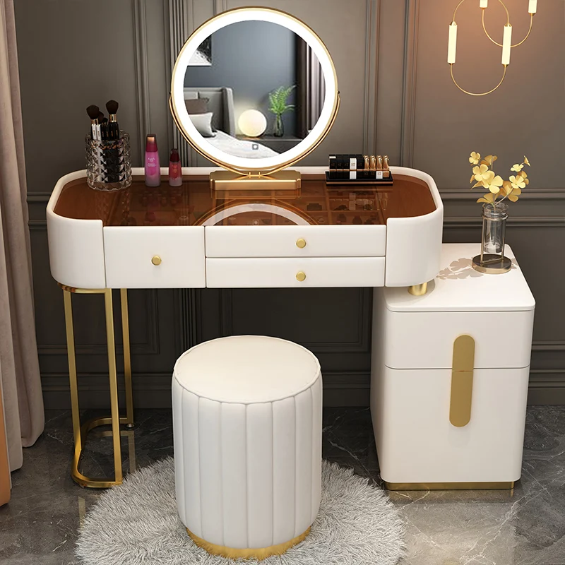 White Bedroom Vanity Table Makeup Mirror Chair Modern Organizer Dressing Table Cosmetics Cheap Penteadeira Trendy Furniture
White Bedroom Vanity Table Makeup Mirror Chair Modern Organizer Dressing Table Cosmetics Cheap Penteadeira Trendy Furniture