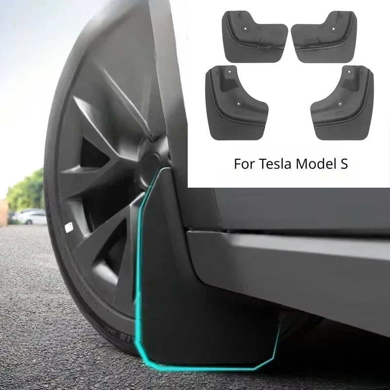 Крыло для Tesla Model S, обновленное брызговик, автомобильный брызговик, сменная защита, 4 шт., брызговик, автомобильные аксессуары 2022-2023 
Крыло для Tesla Model S, обновленное брызговик, автомобильный брызговик, сменная защита, 4 шт., брызговик, автомобильные аксессуары 2022-2023