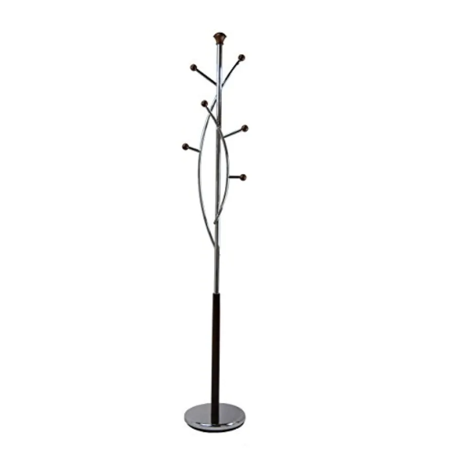 Freestanding Modern Metal Coat Rack Tree Stand Organizer with 6 Wooden Hooks for Clothes Bags Jackets and Hats
Freestanding Modern Metal Coat Rack Tree Stand Organizer with 6 Wooden Hooks for Clothes Bags Jackets and Hats