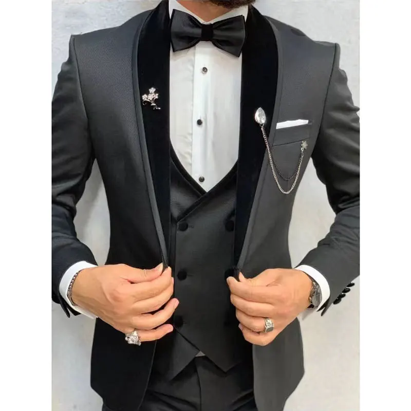 New Arrival European and American Deep Grey Men's Suit Three-piece Set Tailcoat Suit Groomsmen Formal Wear Trajes De Hombre
New Arrival European and American Deep Grey Men's Suit Three-piece Set Tailcoat Suit Groomsmen Formal Wear Trajes De Hombre