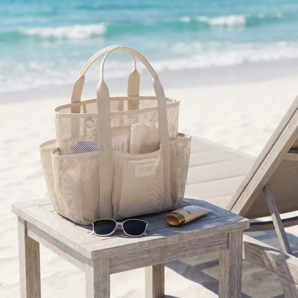 Multi Functional Pockets Mesh Beach Bag Internal Compartments Multi-level Zoning Large Beach Tote Bag Large Capacity
Multi Functional Pockets Mesh Beach Bag Internal Compartments Multi-level Zoning Large Beach Tote Bag Large Capacity
