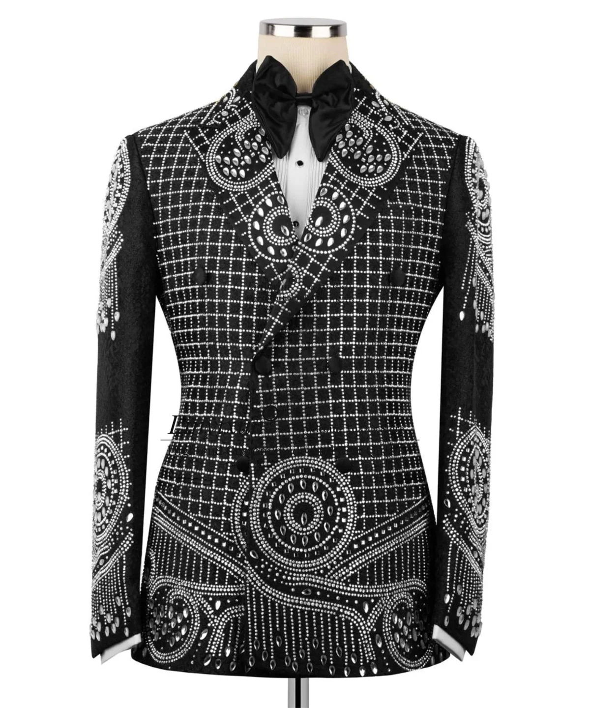 Sparkly Diamond Crystal Men Suits 2 Piece Set Male Jacquard Party Prom Blazer Customized Groom Tuxedo Slim Wedding Costume Homme
Sparkly Diamond Crystal Men Suits 2 Piece Set Male Jacquard Party Prom Blazer Customized Groom Tuxedo Slim Wedding Costume Homme