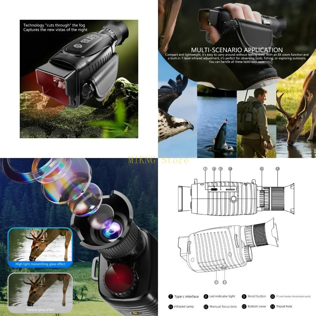 Advanced Handheld Thermal Imagers 7 Adjustable Levels Outdoor Night Viewing Tool Easy to Carry for Explorers Gift best sale
Advanced Handheld Thermal Imagers 7 Adjustable Levels Outdoor Night Viewing Tool Easy to Carry for Explorers Gift best sale