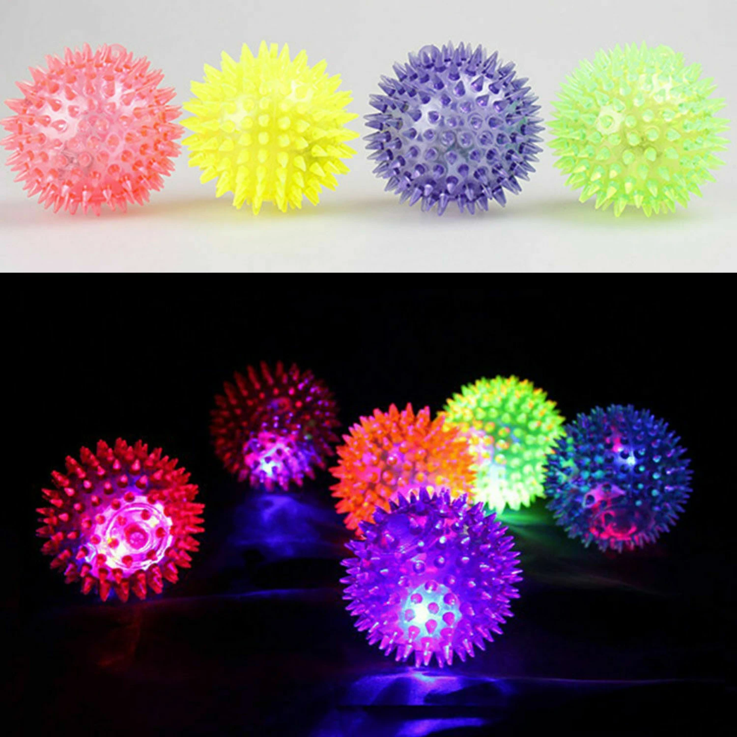 Interactive and Fun Exciting LED Rubber Spike Balls for Pets - 12-Pack of Durable and Entertaining Light-Up Elastic Balls - Stim
Interactive and Fun Exciting LED Rubber Spike Balls for Pets - 12-Pack of Durable and Entertaining Light-Up Elastic Balls - Stim