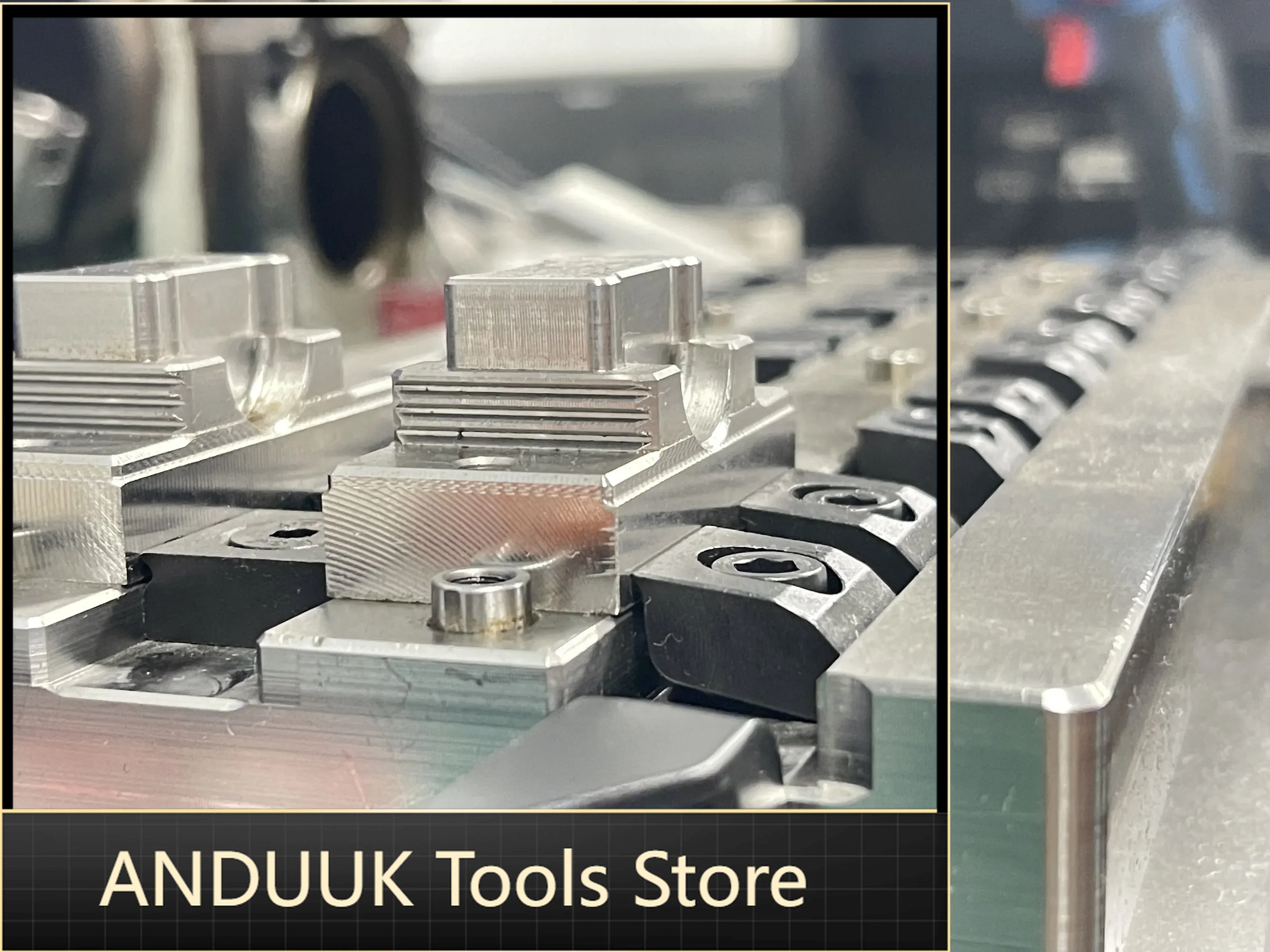 Clamping block OK Integrated clamp vise CNC machining center tooling multi station batch clamping fixed small vise 
Clamping block OK Integrated clamp vise CNC machining center tooling multi station batch clamping fixed small vise