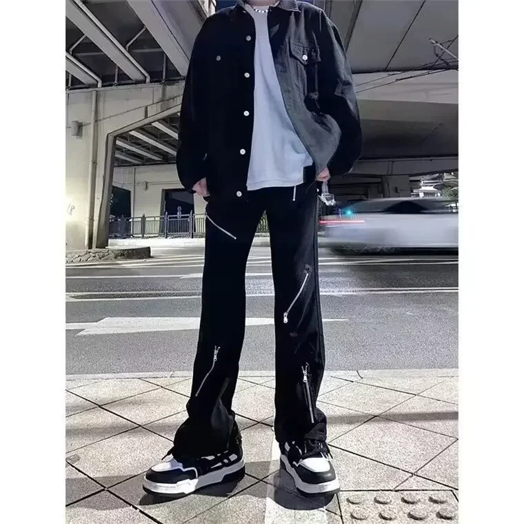 Men's Spring and Autumn High Street Loose Functional Style Long Jeans with Flare Legs in European and American Styles.
Men's Spring and Autumn High Street Loose Functional Style Long Jeans with Flare Legs in European and American Styles.