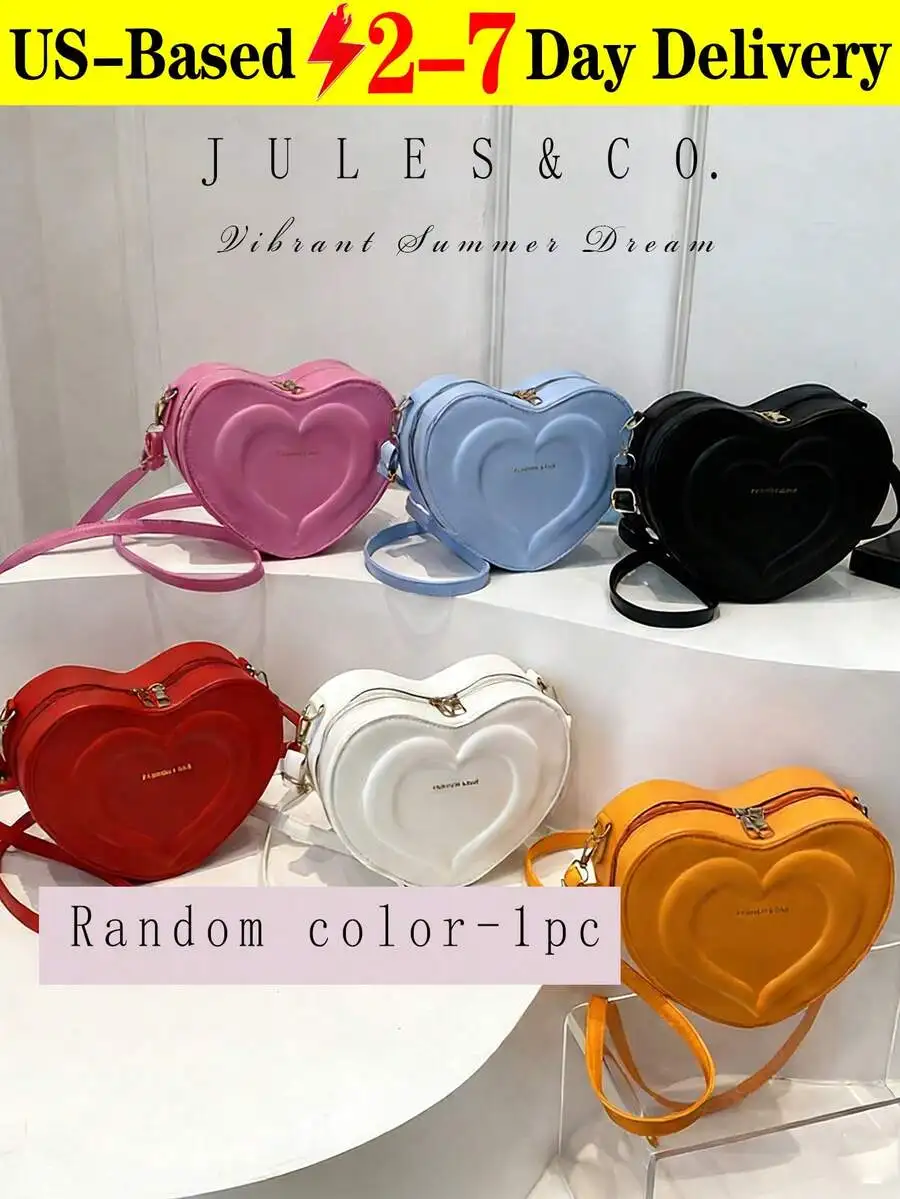Heart Shape Mini Crossbody Bag For Women Solid Color Fashion Shoulder Purse
Heart Shape Mini Crossbody Bag For Women Solid Color Fashion Shoulder Purse