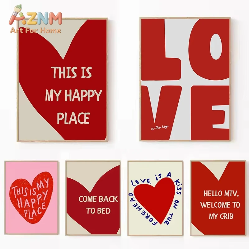 1/6pcs Retro This Is My Happy Place Canvas Prints Red Love Wall Art Posters for Modern Room Bedroom Dormitory and Home Decor
1/6pcs Retro This Is My Happy Place Canvas Prints Red Love Wall Art Posters for Modern Room Bedroom Dormitory and Home Decor