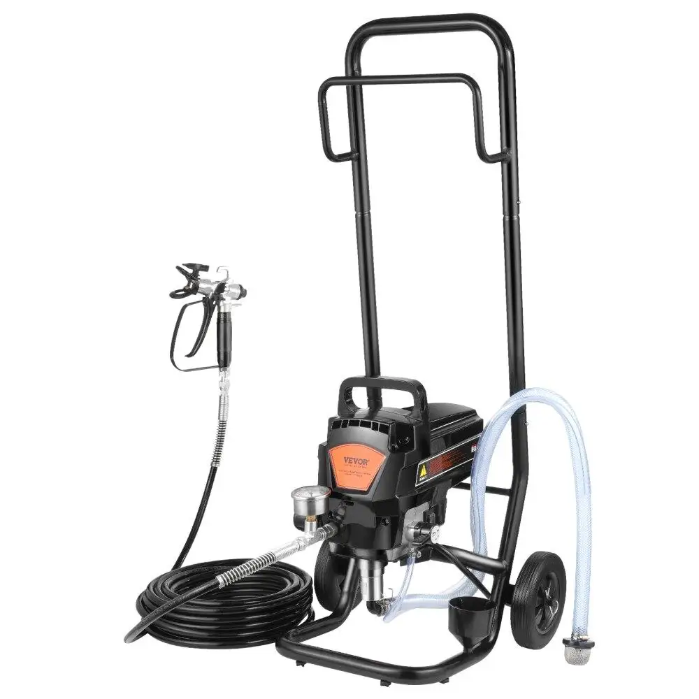 High Efficiency 950W 3000PSI Electric Airless Paint Sprayer with Cart for Interior Exterior Furniture Fences Fine Even Finish
High Efficiency 950W 3000PSI Electric Airless Paint Sprayer with Cart for Interior Exterior Furniture Fences Fine Even Finish